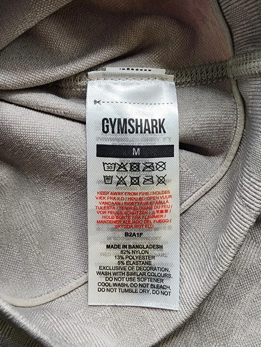 Gymshark Adapt Animal Seamless‎ Biker Shorts In Light Gray Size Medium